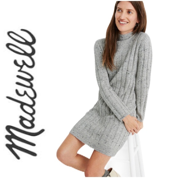 Madewell Dresses & Skirts - Madewell Sweater Dress Wool Chunky Cable Knit NEW
